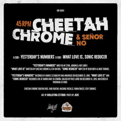 Cheetah Chrome & Señor No y su nuevo single con versiones de Flamin' Groovies y Dead Boys.