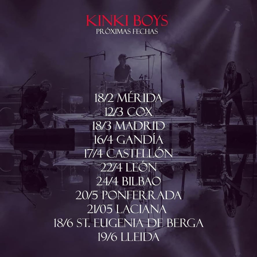 Kinki Boys y su gira durante los meses de marzo, abril, mayo y junio.