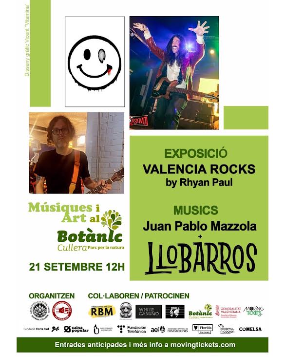 Llobarros, Juan Pablo Mazzola y la Expo 'València Rocks' de Rhyan Paul inician temporada del Botànic de Cullera